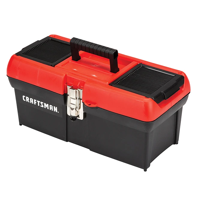 Craftsman Plastic Tool Box - 16" - Red And Black - Image 2