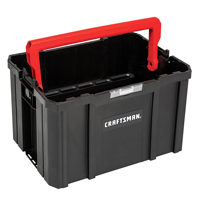 Craftsman Open System Tote With Handle - Black And Red