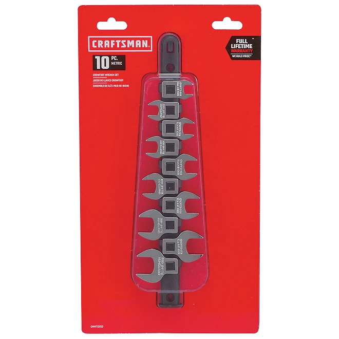 Craftsman Crowfoot Wrench Set SAE - 3/8" - 10 Pieces