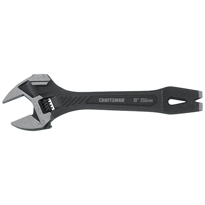 Craftsman Adjustable Wrench - 10" - Steel - Demolition - Black Oxide Finish