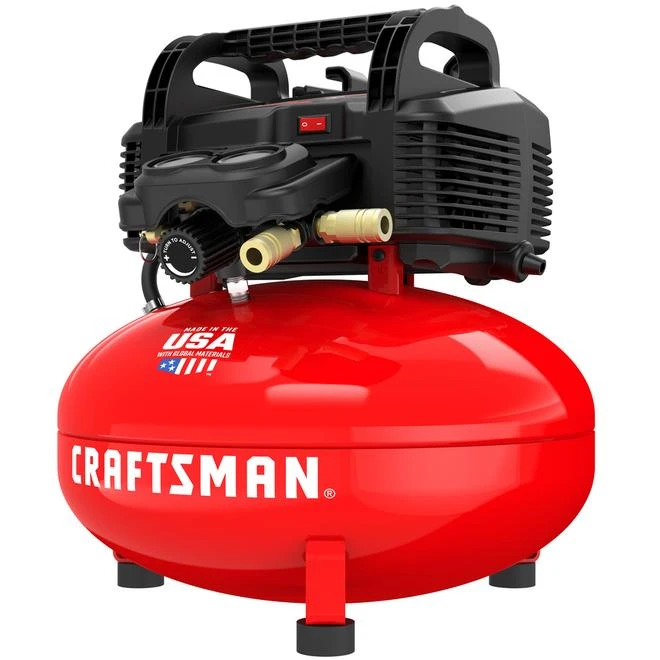 Craftsman Oil-Free Air Compressor - 6-gal. - 150 Psi - Red And Black - Image 3