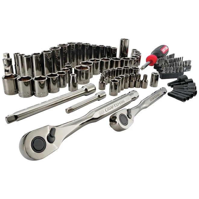 Craftsman 17-in 105-Piece Gunmetal Chrome Mechanic's Tool Set