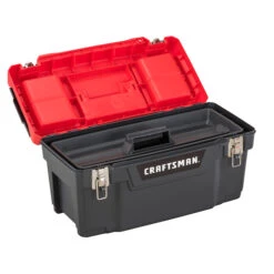 Craftsman 25-in Black/Red Plastic Lockable Tool Box