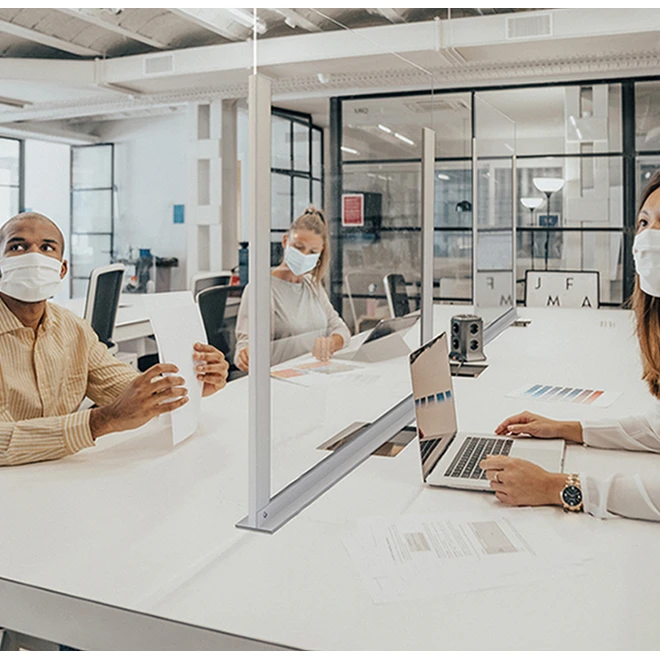 Counter Sneezeguard - Acrylic - 24-in X 36-in X 0.13-in - Clear - Image 4