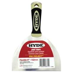 Hyde Pro Project Flexible Joint Knife - Carbon Steel - Rubber Handle - 6-in W