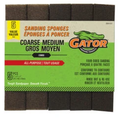 Gator Sanding Sponges All-Purpose Coarse Medium 3-in X 4-in - 5-Pack