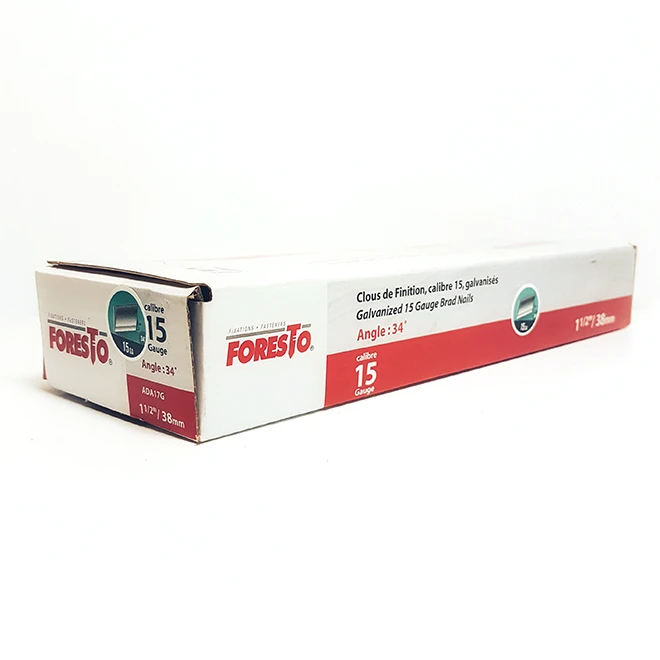 Foresto Steel Finishing Nails - Galvanized - 4000 Per Pack - 15 Gauge - 1 1/2-in L