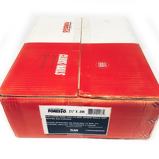 Foresto Round Head Galvanized Steel Angled Framing Nails - Coiled - Spiral Shank - 5000 Per Pack - 2 1/2-in L - Image 2