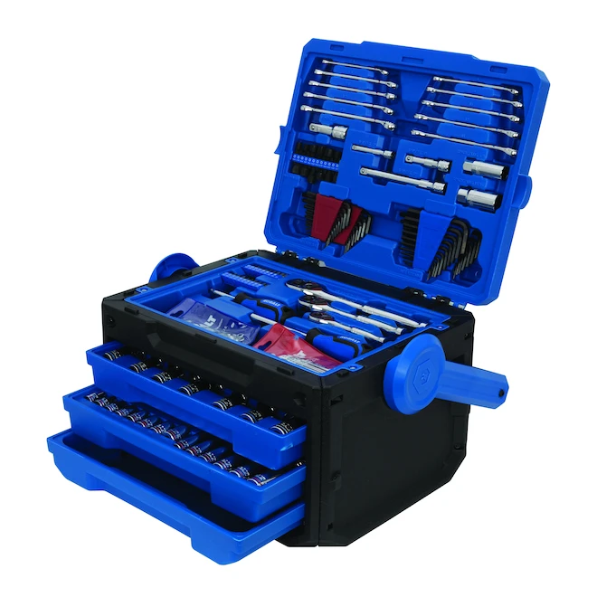 Kobalt Standard (SAE) And Metric Polished Chrome Mechanic's Tool Set With Tool Case - 127-Piece - Image 3