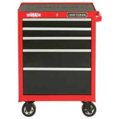 Craftsman Tool Cabinet - 5 Drawers - 26.5" X 18" X 37.5" - Red/Black