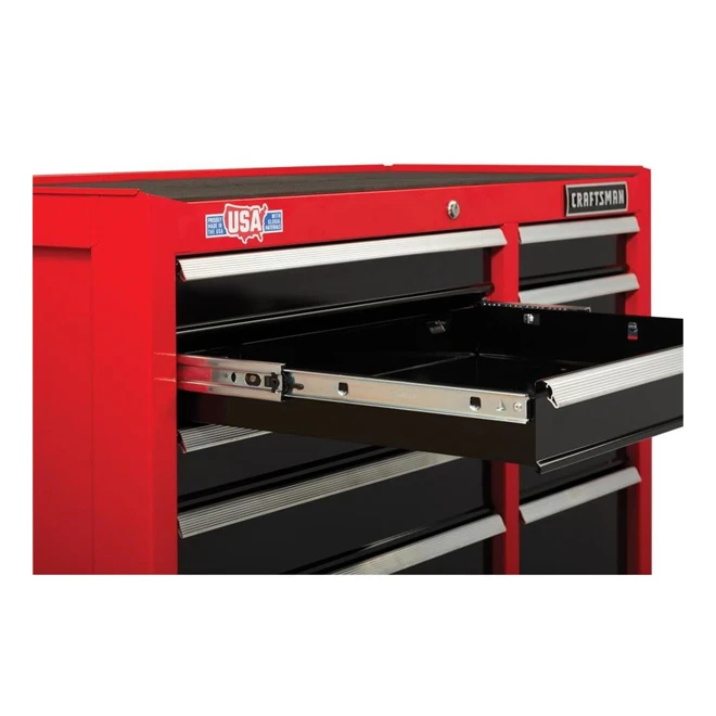 Craftsman Tool Cabinet - 10 Drawers - 41" X 18" X 37.5" - Red And Black - Image 2
