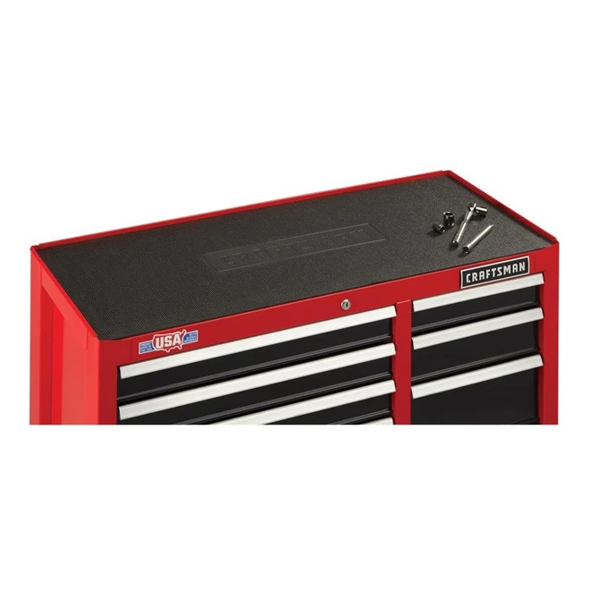 Craftsman Tool Cabinet - 10 Drawers - 41" X 18" X 37.5" - Red And Black - Image 4