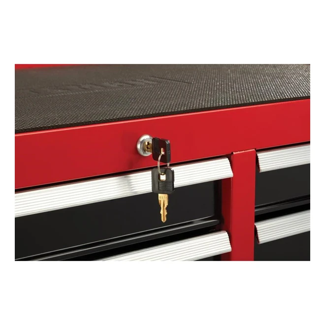 Craftsman Tool Cabinet - 10 Drawers - 41" X 18" X 37.5" - Red And Black - Image 3