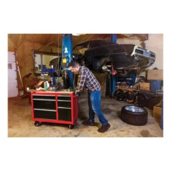 Craftsman Workbench - 6 Drawers - 41" X 18" X 34" - Red And Black