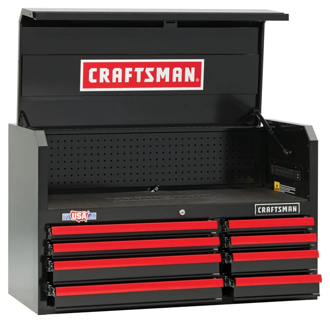 Craftsman Tool Box - 8 Drawers - 41" - Red And Black - Image 2