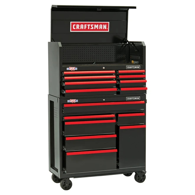 Craftsman Tool Box - 8 Drawers - 41" - Red And Black