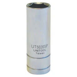 Unitool Spark Plug Socket - Chrome Finish - Steel - 1/2-in Drive X 5/8-in W - 1 Per Pack
