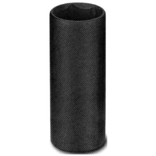 Unitool Deep Impact Socket - Black - Steel - 1/2-in Drive X 15-mm W