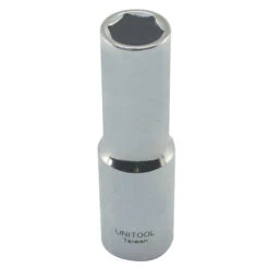 Unitool Deep Socket - Chrome Finish - Steel - 1/2-in Drive X 18-mm W - 1 Per Pack
