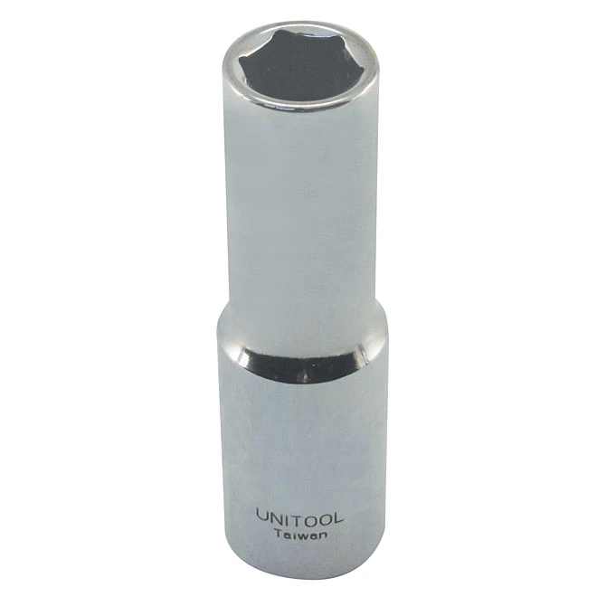 Unitool Deep Socket - Chrome Finish - Steel - 1/2-in Drive X 18-mm W - 1 Per Pack