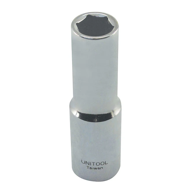 Unitool Deep Socket - Chrome Finish - Steel - 1/2-in Drive X 20-mm W - 1 Per Pack