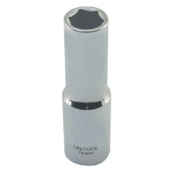 Unitool Deep Socket - Chrome Finish - Steel - 1/2-in Drive X 21-mm W - 1 Per Pack