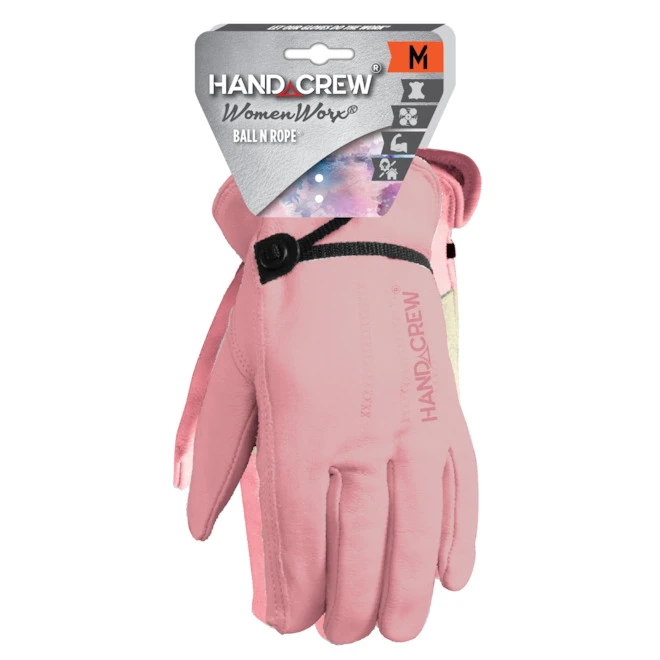 WomenWorx Medium Pink Leather Gloves