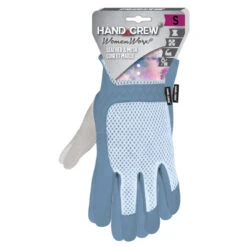 WomenWorx Leather With Mesh Gloves - Small - Blue