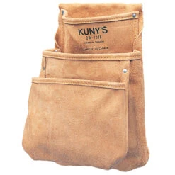 Kuny's Tool Pouch - Split Leather - 3 Pockets - Tan