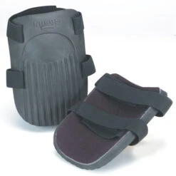 Kuny's Safety Lightweight Rubber Knee Pads - Hook And Loop - Elastic Strap - Black Foam Insert