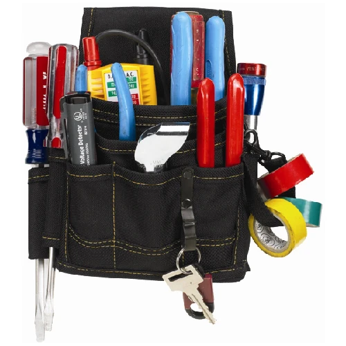 Kuny's Electrician's Half Apron - Polyester - Black - 7 33/64-in X 10 9/32-in X 2 33/64-in