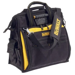 DeWalt Tool Bag With Integrated 3-Level LED Light - Polyester - 41 Pockets - 10-in X 8 1/4-in X 7 1/2-in