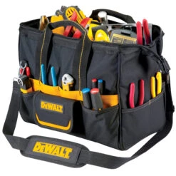 DeWalt 16-in Tool Bag - 33 Pockets - Polyester - Black And Yellow