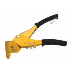 Stanley Swivel-Head Riveter - Nickel - Non-Slip Handle - Yellow And Black