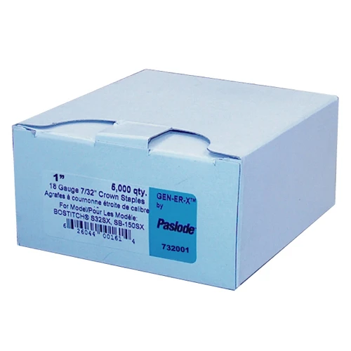 Paslode Finish Staples - Galvanized Steel - 1-in Leg X 7/32-in W Crown - 5000 Per Pack