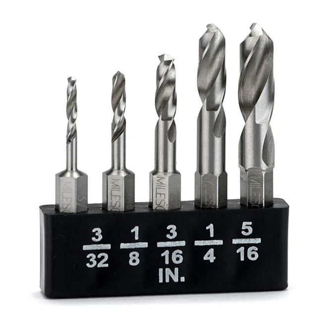 Milescraft 5-Piece Metal Stubby Bit Set