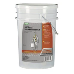 Safety Works Fall Protection Safety Harness, 3.5 Gallon Bucket, Lid And Manual