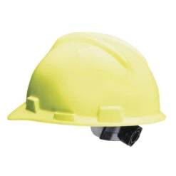 Safety Works Yellow Hard Hat With Ratchet Suspension