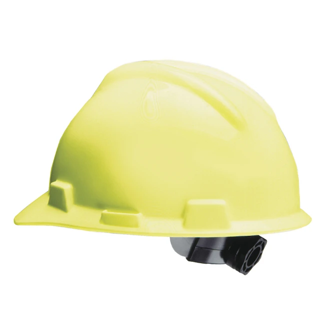 Safety Works Yellow Hard Hat With Ratchet Suspension