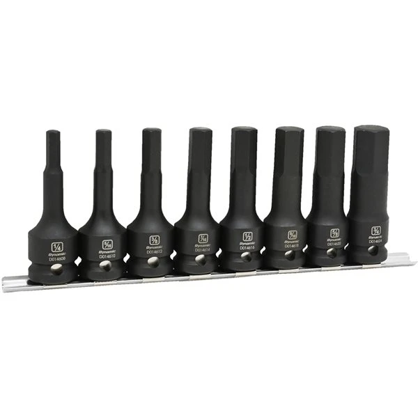 Dynamic Tools 8-Piece Standard SAE 1/2-in Drive 6-point Impact Socket Set