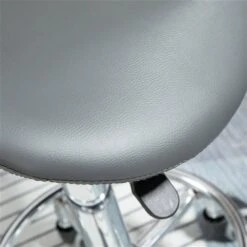 HomCom Grey Saddle Stool