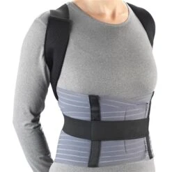 OTC Medium Black Posture Brace With Rigid Stays