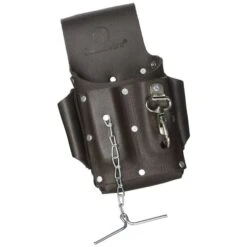 Southwire 5-Pocket Leather Tool Pouch With Electrical Tape Chain