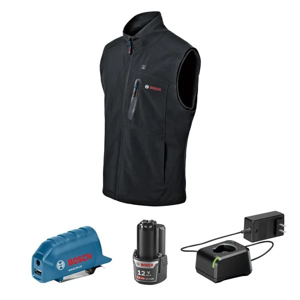 Bosch 12 V Max Heated Vest Kit With Portable Power Adapter - Size XXL