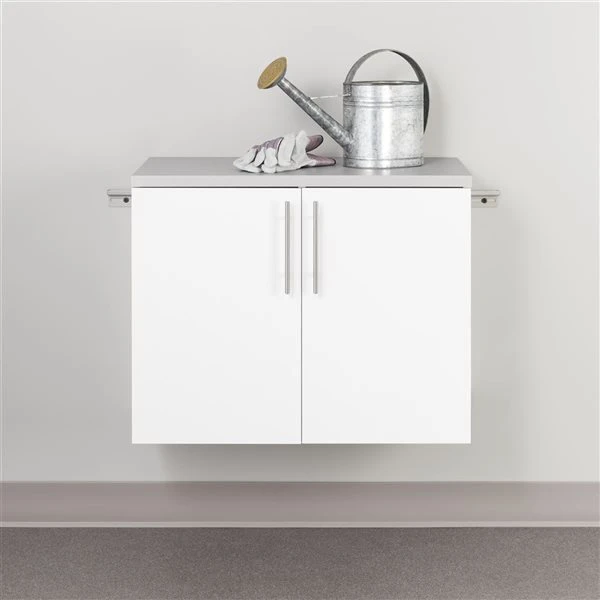 Prepac Hangups 30 X 24 X 16-in White Wood Composite Wall-Mounted Garage Cabinet - Image 5