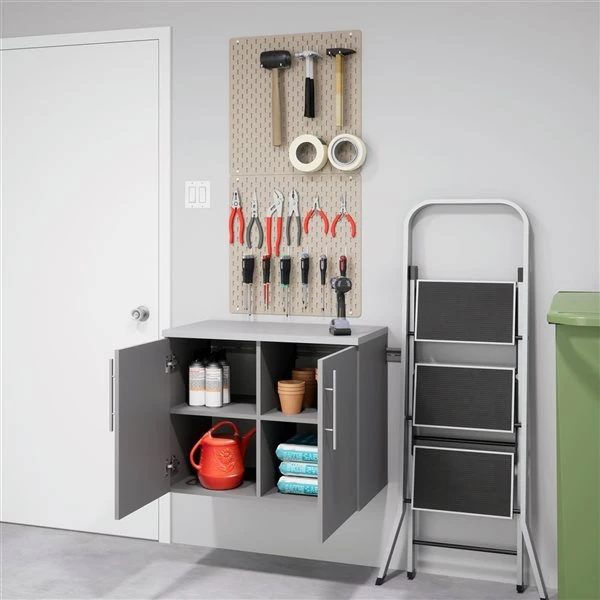 Prepac Hangups 30 X 24 X 16-in Grey Wood Composite Wall-Mounted Garage Cabinet - Image 5