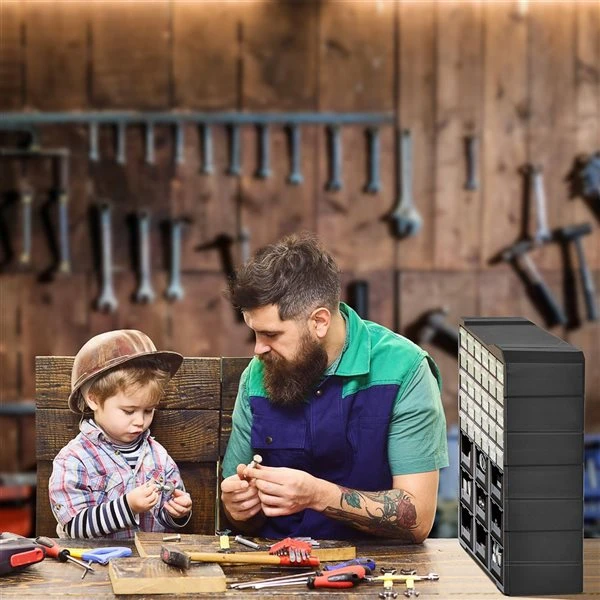 DURHAND 39-Drawer Black Plastic Hardware Storage Cabinet - Image 4