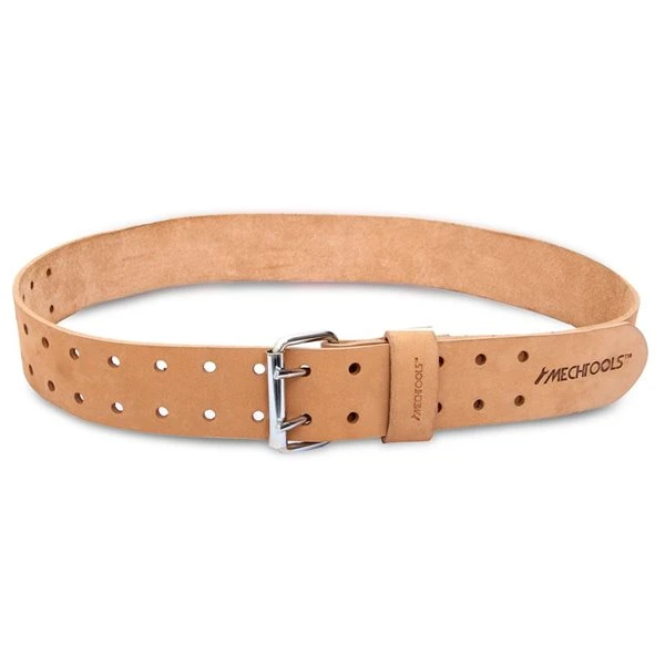 MechTools Saddle Leather Double Buckle Tool Belt 2-in Fits 29-in To 45-in - Image 3