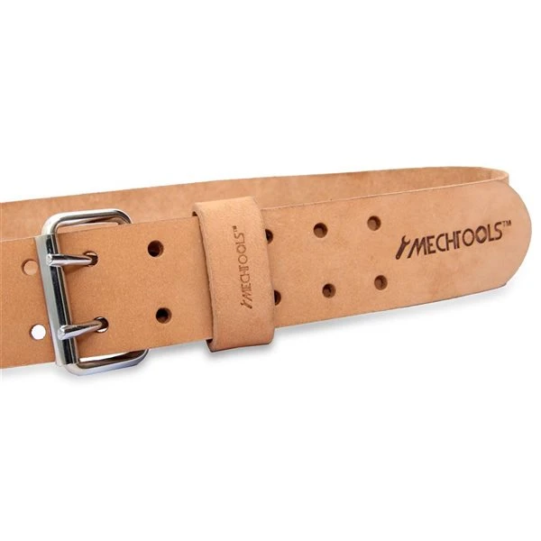 MechTools Saddle Leather Double Buckle Tool Belt 2-in Fits 29-in To 45-in - Image 2