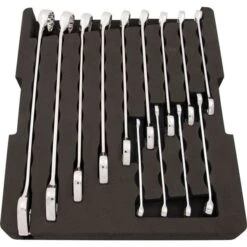 Dynamic Tools 14-Piece SAE Combination Wrenches Set With Foam Tool Organizer